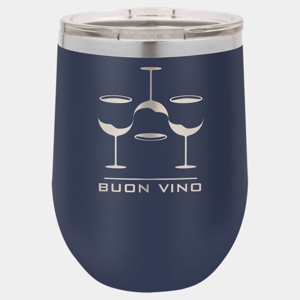 Polar Camel 12 oz. Vacuum Insulated Stemless Wine Tumbler w/Lid Thumbnail