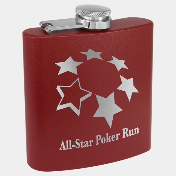 6 oz. Matte Powder Coated Stainless Steel Flask Thumbnail