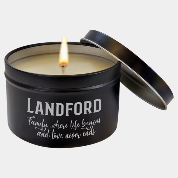 8 oz. Candle in a Black Metal Tin Thumbnail