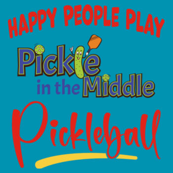 Happy People Play Pickleball Ladies Performance Tee Design