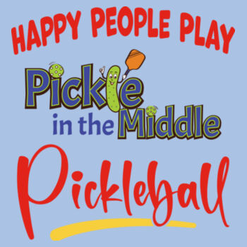 Happy People Play Pickleball UPF 50 Long Sleeve Performance Tee Design