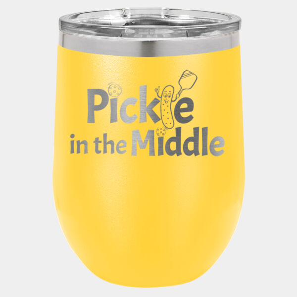 Pickle in the Middle Pickleball Club 12 oz. Wine Tumbler Thumbnail